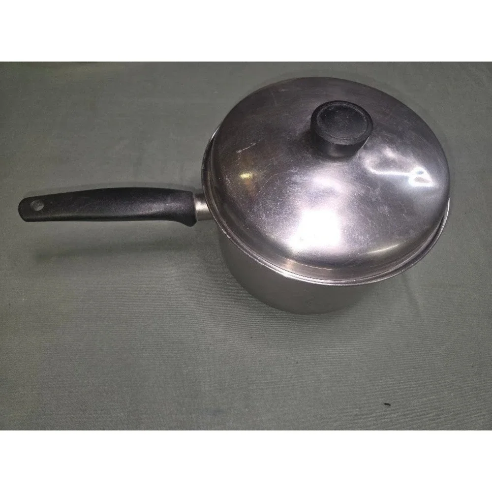 Revere Ware Copper Maid Stainless Steel Saucepan with Lid Clinton Illinois 2 Qt